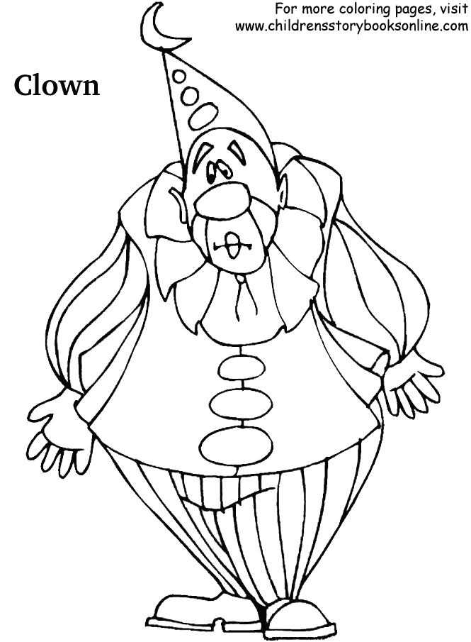Coloring Book Pages for Children - Clown