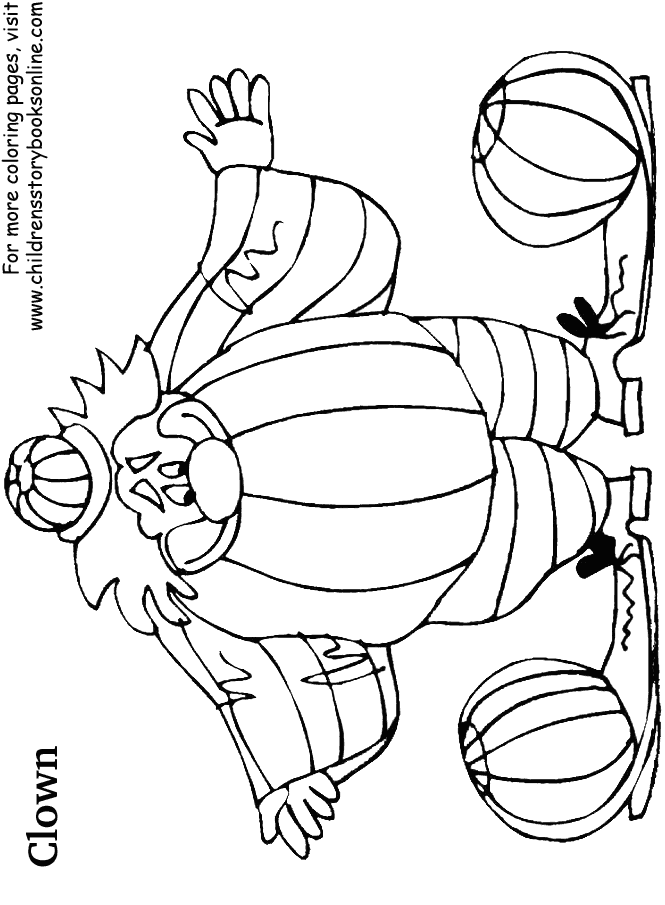 Coloring Book Pages for Children Clown