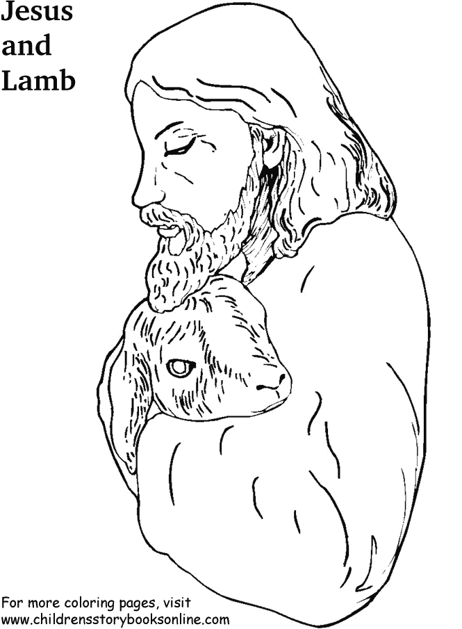 The Jesus And Lamb Coloring Pages